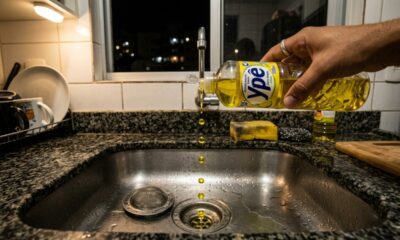 O truque mais usado por faxineiras antes de dormir: apenas 6 gotas de detergente no ralo podem mudar tudo pela manhã