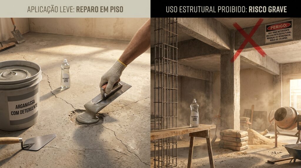 Misturar detergente com concreto: para que serve e quando essa técnica é recomendada