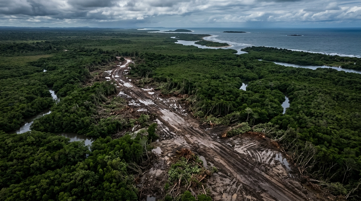Homem de 74 anos abre uma estrada de 2 km dentro de um parque nacional só para chegar de carro ao ponto de pesca, destrói 19 mil metros quadrados de mangue e recebe multa de R$ 145 mil mais a ordem de recuperar tudo por conta própria