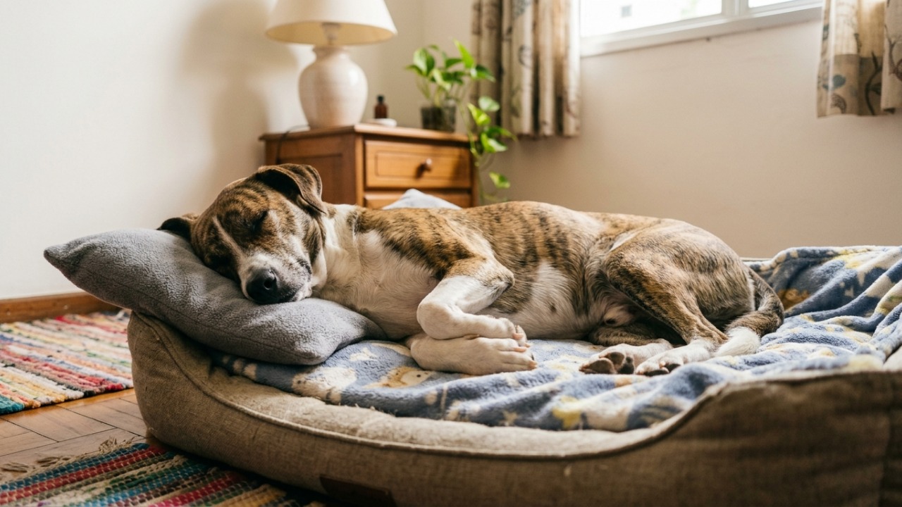 Por que alguns cães dobram as patas dianteiras enquanto estão deitados e quando esse hábito realmente merece atenção
