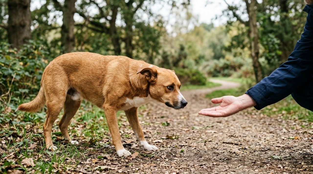 Resgatistas passam três dias tentando salvar cachorro aterrorizado que foge toda vez que alguém se aproxima