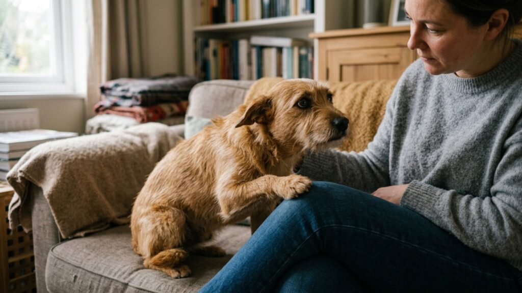 Cachorro dando uma das patas sem estar pedindo nada: o que esse sinal pode revelar