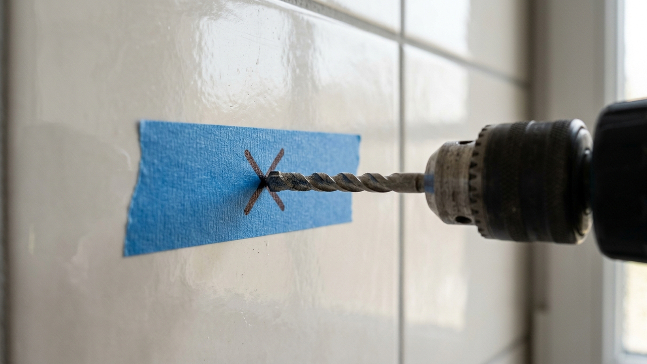 O segredo para furar azulejos do banheiro: o truque simples antes de ligar a furadeira que impede a broca de escorregar e trincar a cerâmica