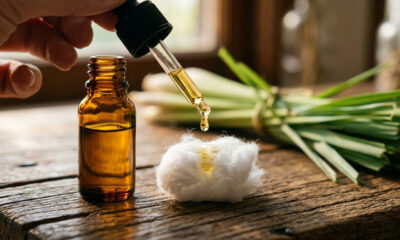 Colocar algodão embebido em óleo essencial de capim-limão no fundo do cesto: a dica aromática para manter a lixeira da cozinha sempre cheirosa