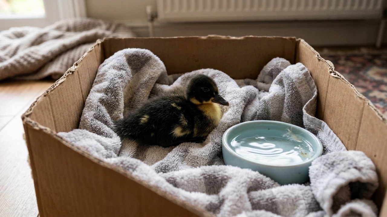 Ele encontrou um filhote de pato sozinho sob um calor sufocante, salvou sua vida e seus cães imediatamente o receberam como parte da família