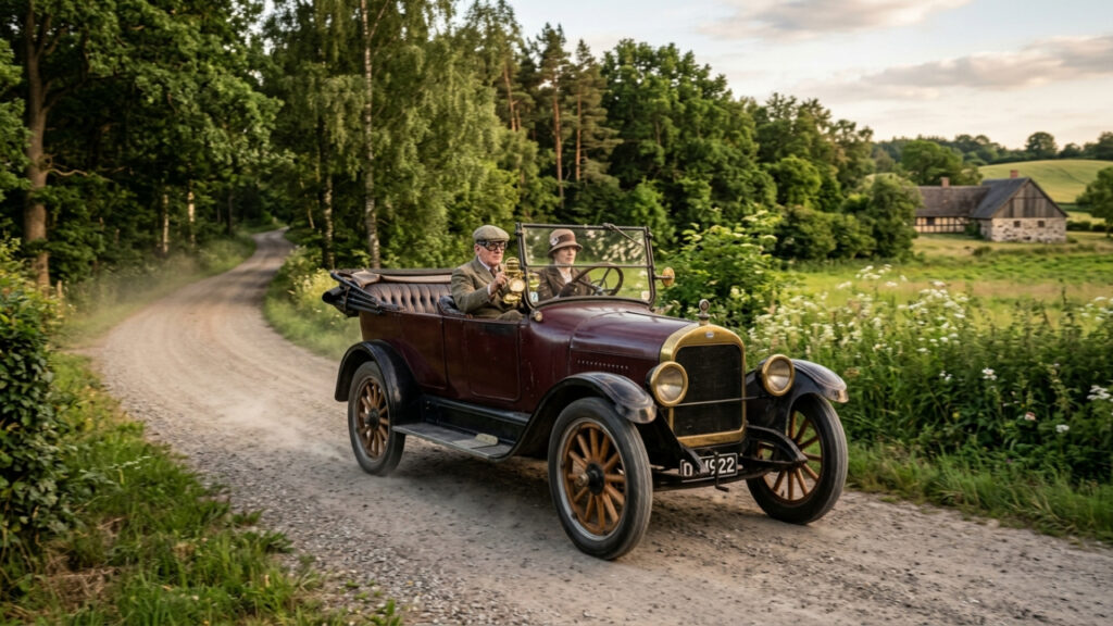 Este carro tem 100 anos e é um dos cinco que ainda existem no mundo, mas seu dono não o deixa parado na garagem