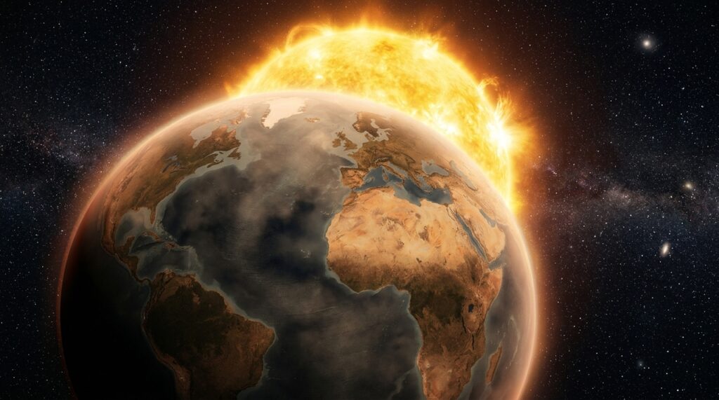Cientistas estimam que a Terra perderá condições favoráveis à vida muito antes da fase de gigante vermelha do Sol, devido ao aumento gradual da luminosidade solar e ao aquecimento