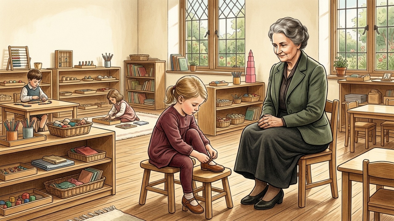 Maria Montessori sobre criar filhos mais independentes: “Nunca ajude uma criança em uma tarefa na qual ela sente que pode ter sucesso.”