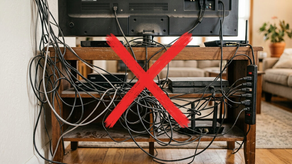 Adeus, fios embolados atrás da televisão: o truque simples de reciclagem para separar e identificar cada cabo sem gastar um centavo