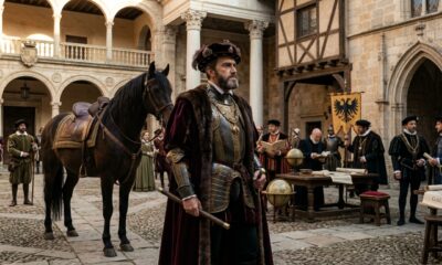 Reflexão do Rei Carlos V: "Falo espanhol com Deus, italiano com as mulheres, francês com os homens e alemão com meu cavalo."