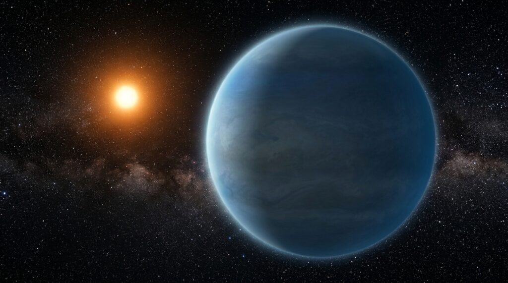 O exoplaneta HD 21749b, localizado a 53 anos-luz, tem três vezes o tamanho e 23 vezes a massa da Terra, além de completar sua órbita em apenas 36 dias