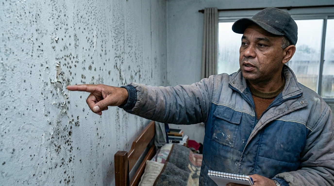 Especialista em construção civil explica por que a parede do quarto fica gelada e molhada no inverno mesmo sem vazamento e qual o revestimento de R$ 35 o metro que resolve o problema sem obra pesada 
