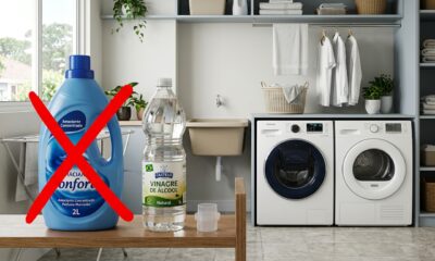 Adeus amaciante: especialistas recomendam colocar uma tampa de vinagre na máquina de lavar
