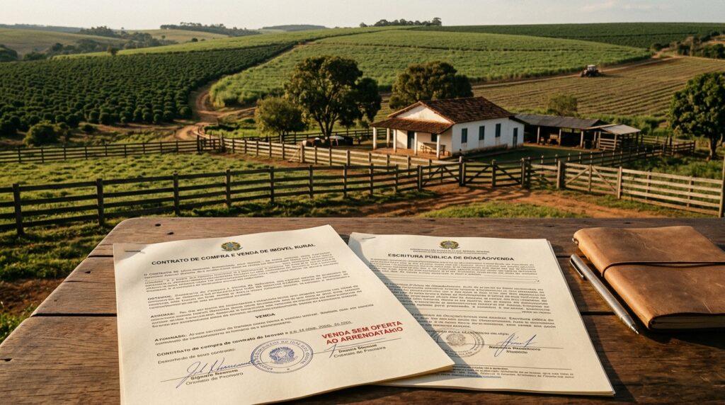 Arrendatário cultiva a terra por 10 anos, o dono vende a fazenda sem avisar, e ele descobre que tinha direito de preferência na compra pelo Estatuto da Terra