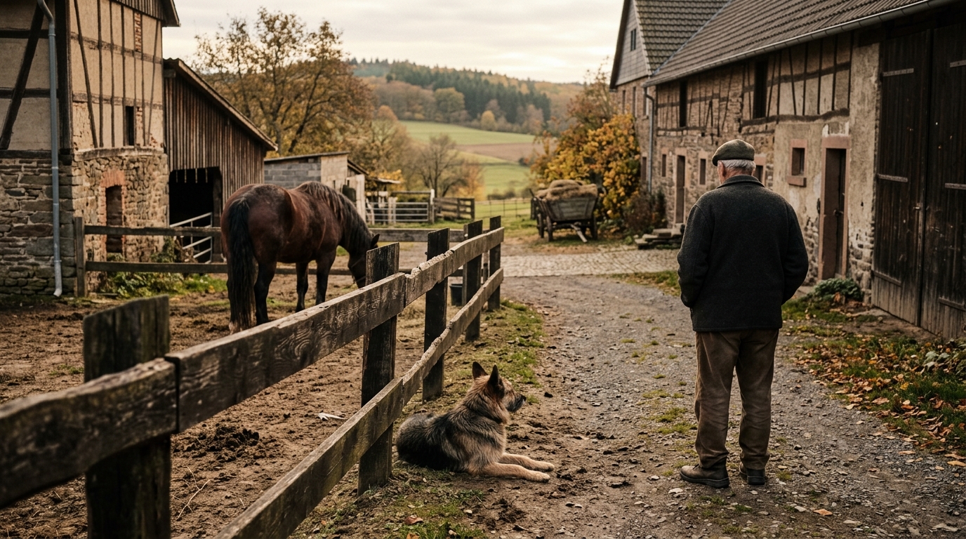 Provérbio alemão do dia: "Uma cerca dura 3 anos, um cachorro dura 3 cercas, um cavalo dura 3 cachorros e um homem dura 3 cavalos"; lições de vida sobre como nosso tempo na Terra é temporário e como devemos praticar a gratidão, extraídas de um antigo ditado.