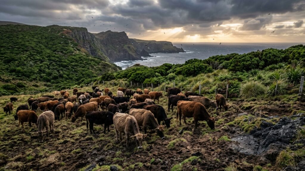 Cinco vacas deixadas em uma ilha em 1871 se multiplicaram por mais de um século e deram origem a um rebanho de quase 2 mil animais que intrigou a ciência