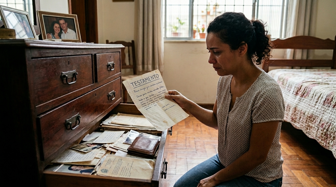 Filha encontra um testamento manuscrito na gaveta do pai depois do enterro e cartório explica em quais três situações esse papel tem validade jurídica