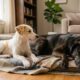 Filhote resgatada não parava de rosnar para ninguém até conhecer outros cães e surpreender com sua transformação