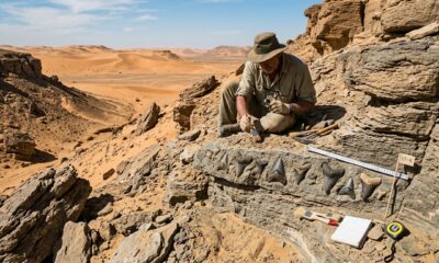 Eles exploram o deserto egípcio e encontram um cemitério de tubarões a 700 km da costa mais próxima