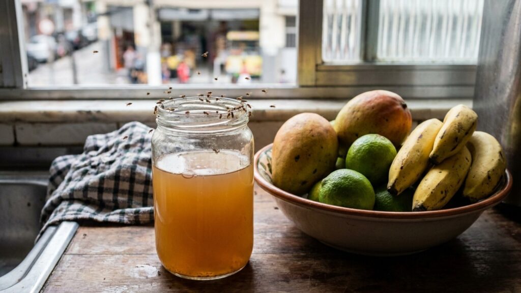 Adeus, moscas dentro de casa: a mistura poderosa de vinagre de maçã com detergente que ajuda a capturar os insetos na cozinha