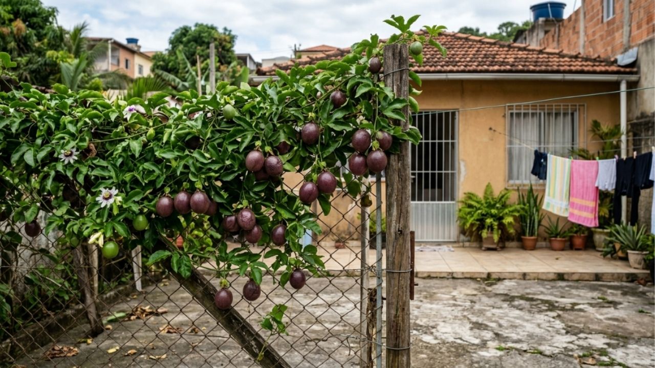 Fruta roxa-azulada com sabor de suco de uva concentrado, cresce fácil em trepadeiras rústicas, destaca-se pela casca grossa e surpreende pela acidez