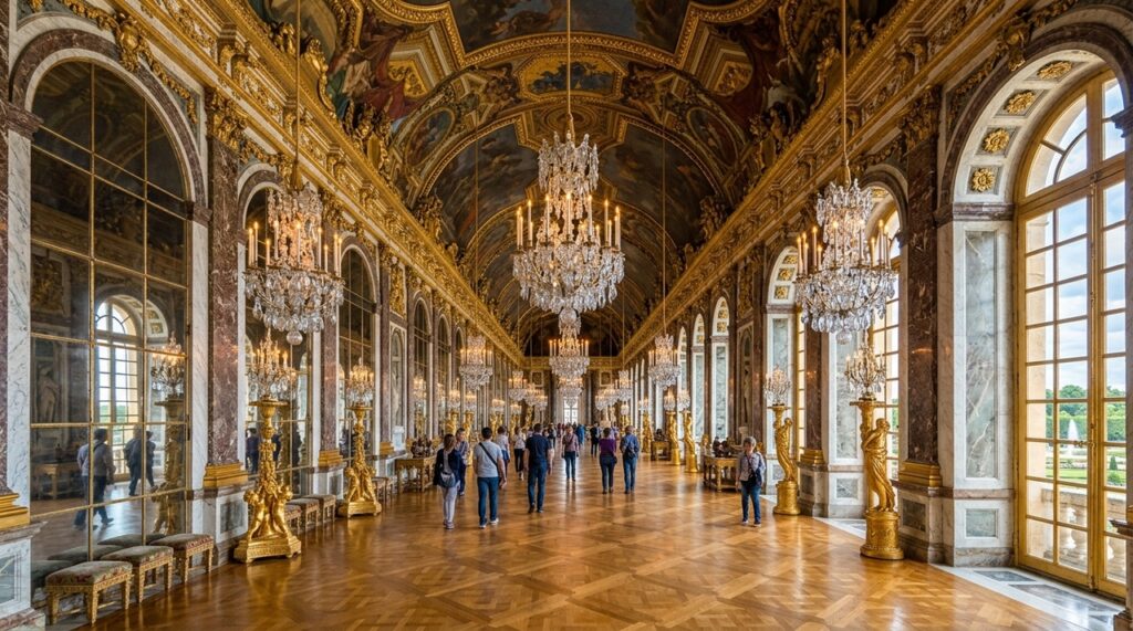 Construído no século XV para servir como residência real e demonstrar o poder da monarquia, o Palácio de Versalhes tornou-se um dos maiores símbolos da França e da história europeia