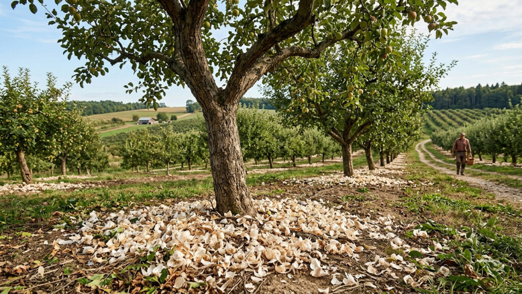 Espalhar cascas de alho ao redor do tronco: para que serve o composto aromático de enxofre que afasta besouros e brocas de árvores frutíferas