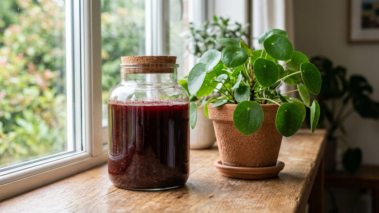 O adubo líquido caseiro com casca de beterraba que turbina o crescimento das raízes e fornece minerais essenciais para plantas em vasos