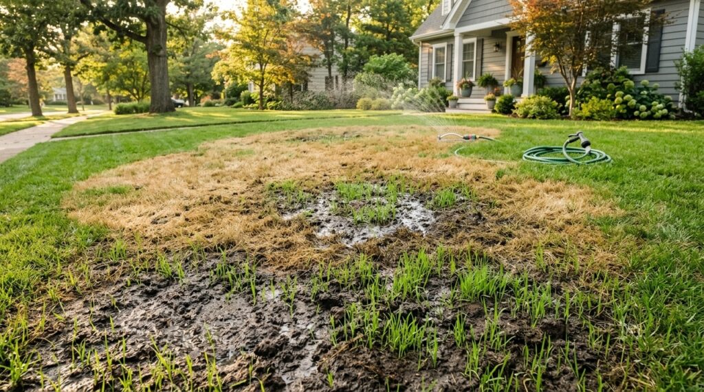 Jardineiro ensina como recuperar áreas secas do gramado com as próprias mãos usando adubo e irrigação adequada