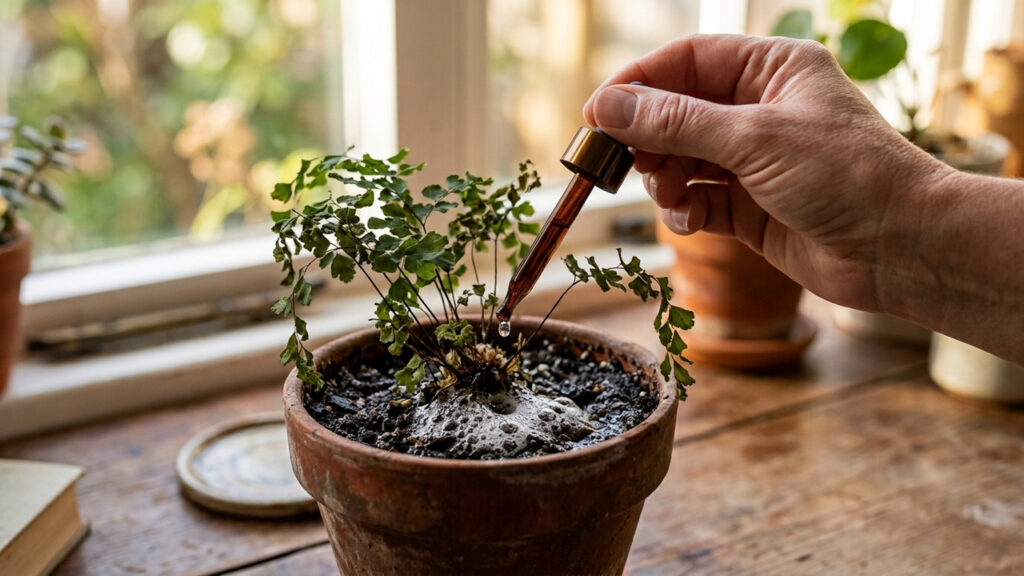 Pingar gotas de água oxigenada na rega do vaso por uma semana: veja o resultado surpreendente que aconteceu com a raiz da planta que estava morrendo