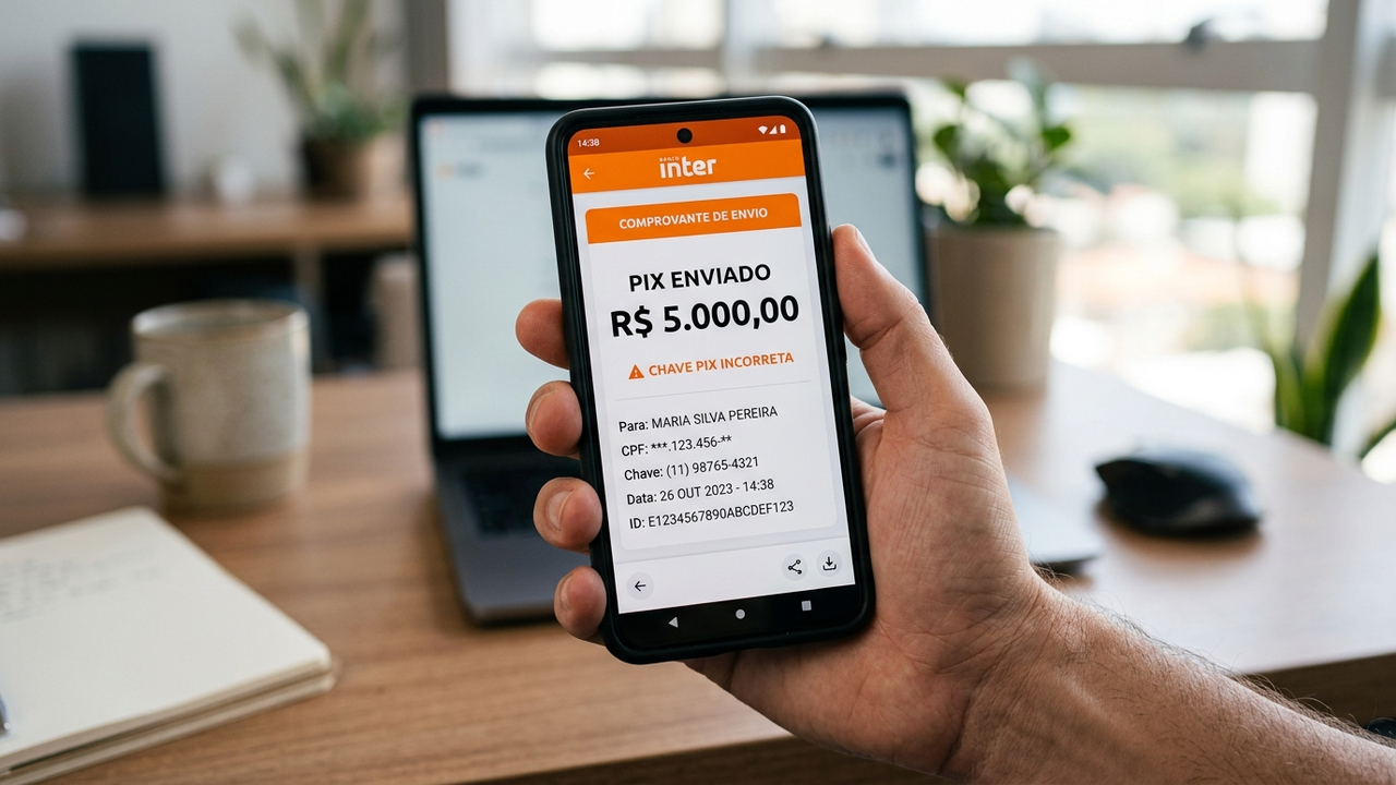 Consumidor transfere R$ 5 mil por PIX para chave errada, recebedor se recusa a devolver o valor e sofre bloqueio total das contas por ordem judicial