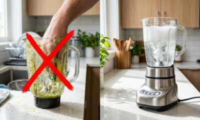 Limpar o liquidificador do jeito certo: o risco oculto de cortar os dedos na hélice e o truque com água morna que limpa o aparelho sozinho