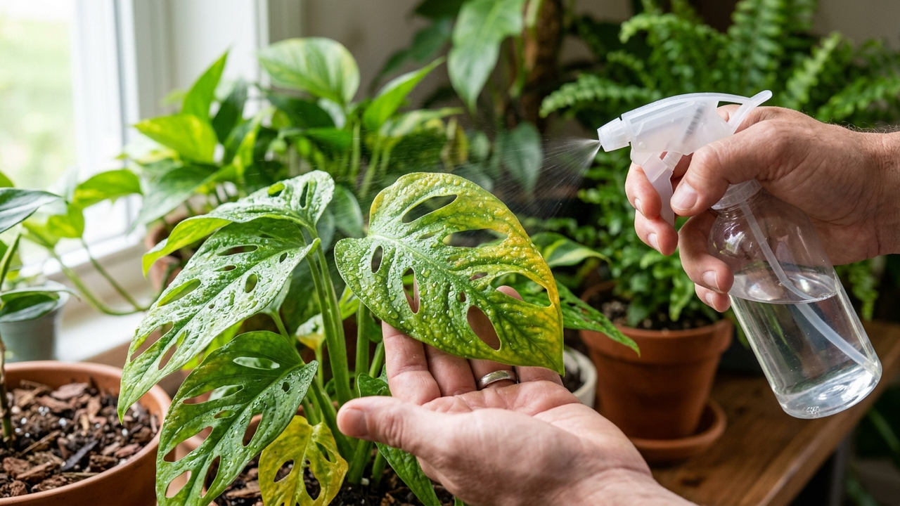 Borrifar sal amargo diluído em água nas folhas amareladas: o adubo caseiro com sulfato de magnésio que devolve o verde vivo à sua planta