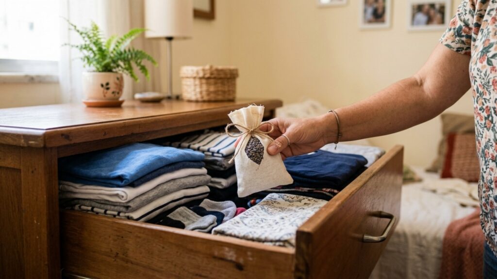 Adeus, traças no guarda-roupa: o sachê que ajuda a proteger as roupas e deixa o guarda-roupa perfumado sem usar naftalina
