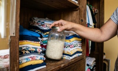 Deixar um pote com arroz cru dentro do guarda-roupa à noite antes de dormir: para que serve e por que recomendam trocar toda semana