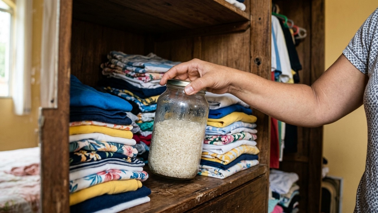 Deixar um pote com arroz cru dentro do guarda-roupa à noite antes de dormir: para que serve e por que recomendam trocar toda semana