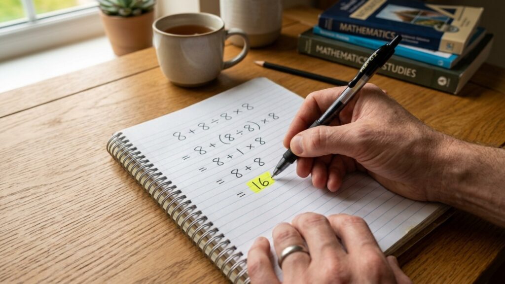 Você consegue resolver 8 + 8 ÷ 8 × 8 sem errar? A conta parece fácil, mas confunde até quem é bom em matemática