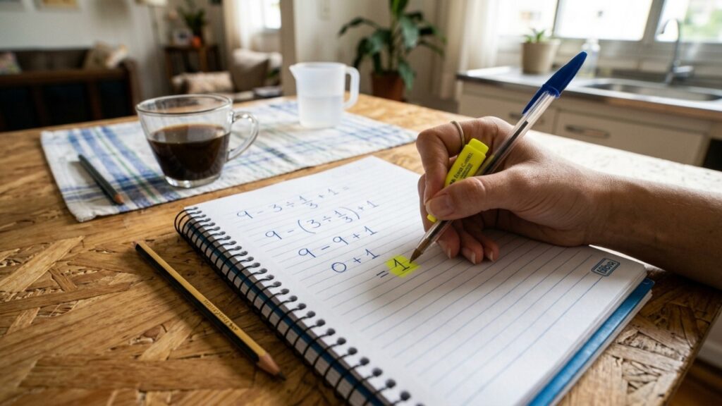 Se você resolver 9 - 3 ÷ 1/3 + 1 corretamente, está entre a minoria que acerta essa conta