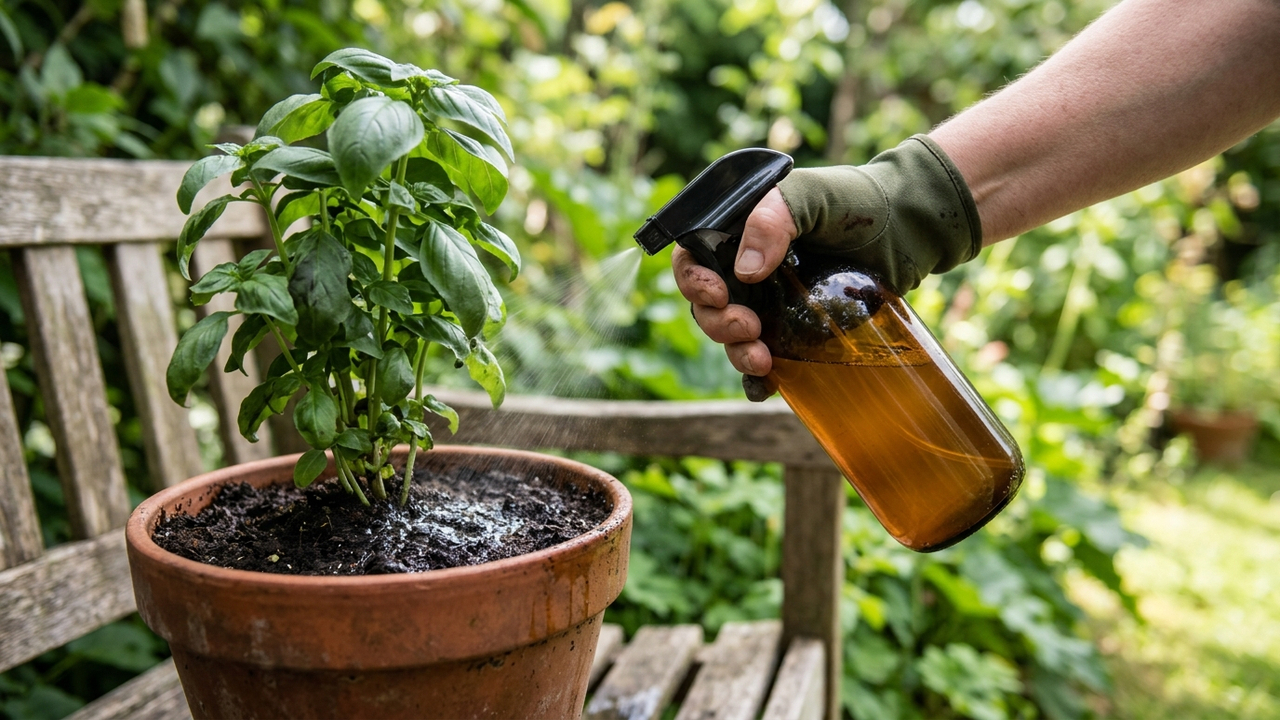 Borrifar água com bicarbonato de sódio na terra azeda ao redor da planta: a feitiçaria simples que mudou o pH do vaso em apenas uma tarde