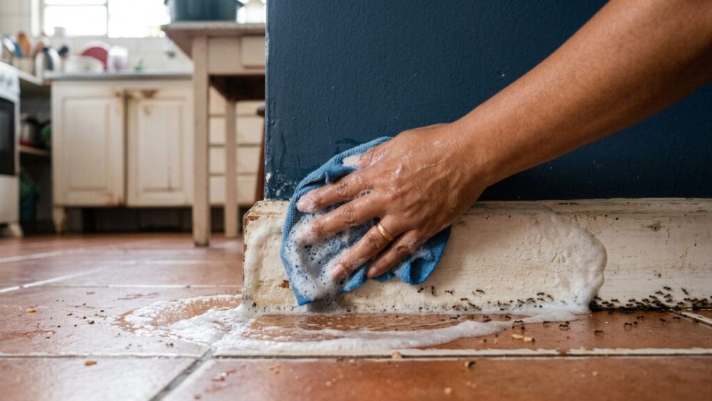 Nem bicarbonato nem veneno: água morna com detergente pode ajudar a afastar formigas de casa de forma simples