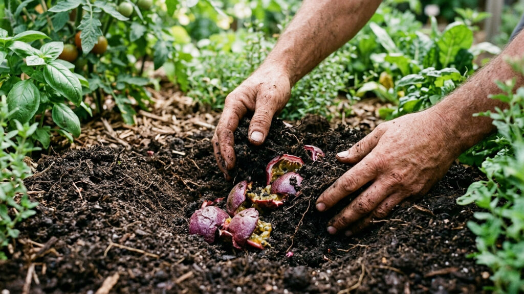 Enterrar casca de maracujá na terra dos canteiros: o segredo de fertilização orgânica, rico em fibras e minerais que faz a horta produzir sem parar