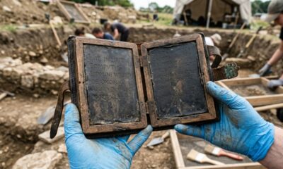 Pequeno caderno medieval é encontrado no fundo de uma latrina e surpreende pesquisadores ao revelar anotações em latim preservadas por cerca de 700 anos
