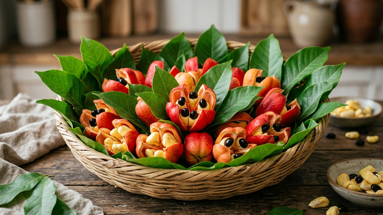 A fruta nacional jamaicana que é deliciosa cozida, mas esconde um segredo mortal se você tentar comer a polpa antes dela abrir naturalmente