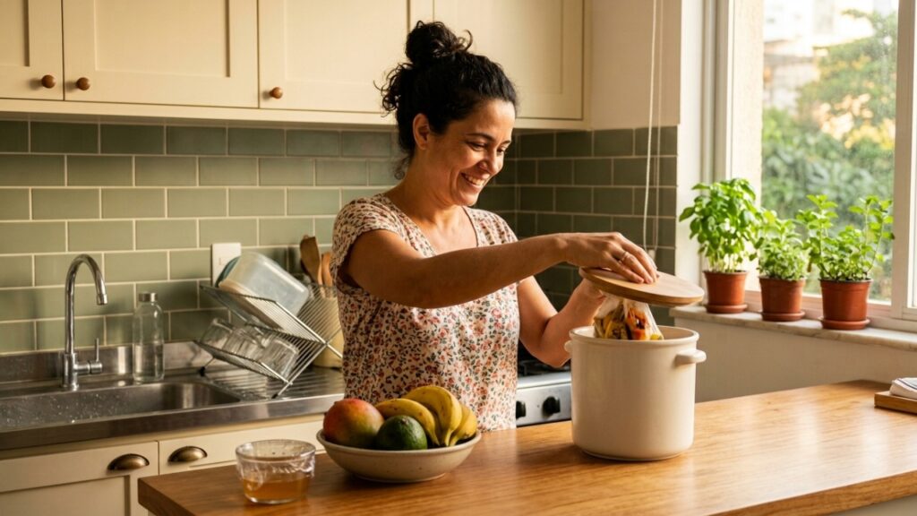 Adeus, mosquinhas das frutas na cozinha: o truque antigo com vinagre e detergente que ajuda a reduzir a infestação na cozinha