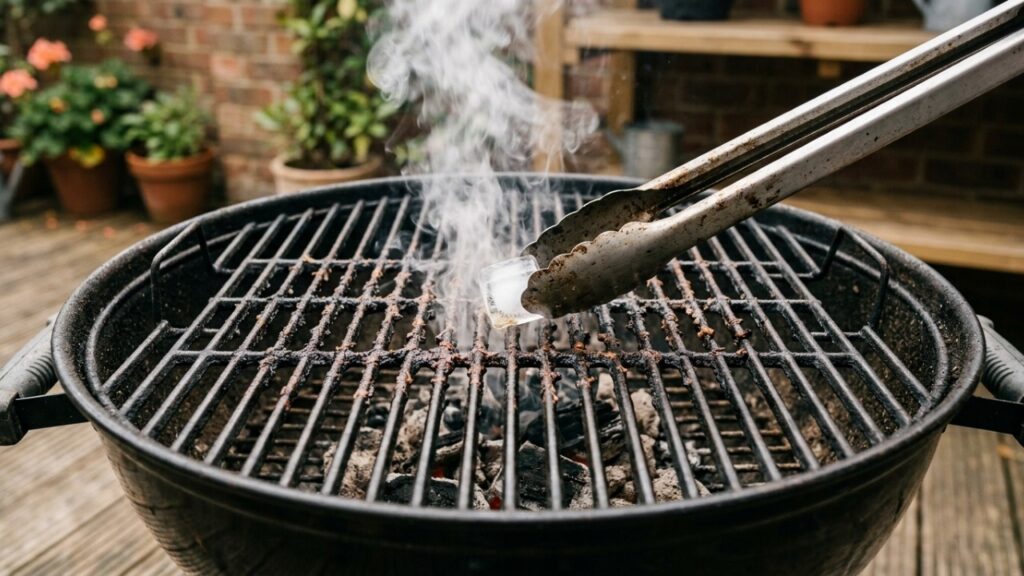 Esfregar cubos de gelo na grelha da churrasqueira ainda quente: para que serve esse truque e por que tanta gente faz depois de assar carne