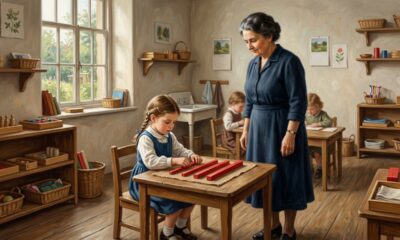 Frase de Maria Montessori sobre educação: “Nunca ajude uma criança em uma tarefa que ela se sente capaz de realizar.” Uma lição sobre educar sem invadir