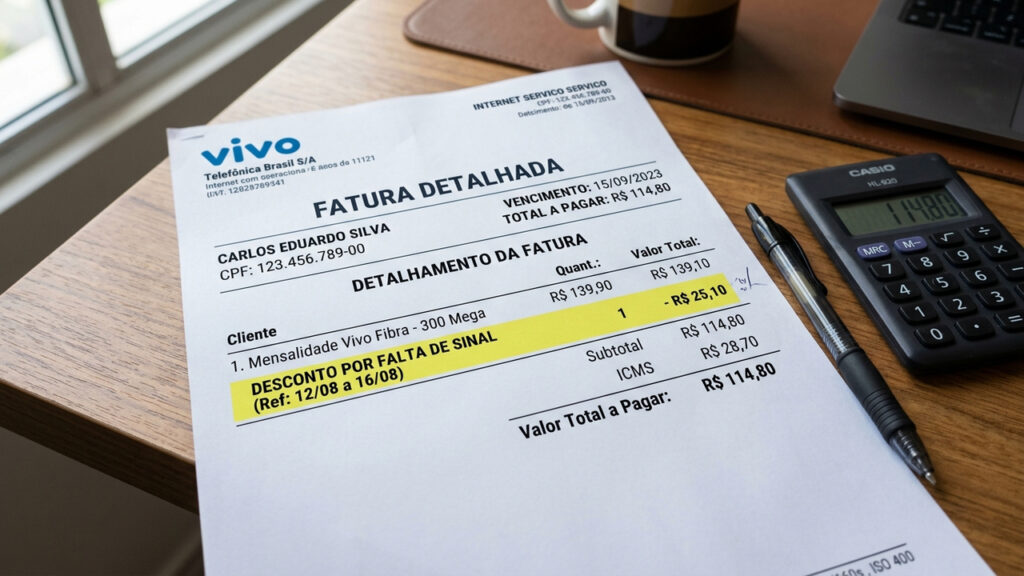 A internet da sua casa caiu na terça e a fatura do mês chegou com o valor cheio: saiba como exigir o desconto pelos dias sem conexão