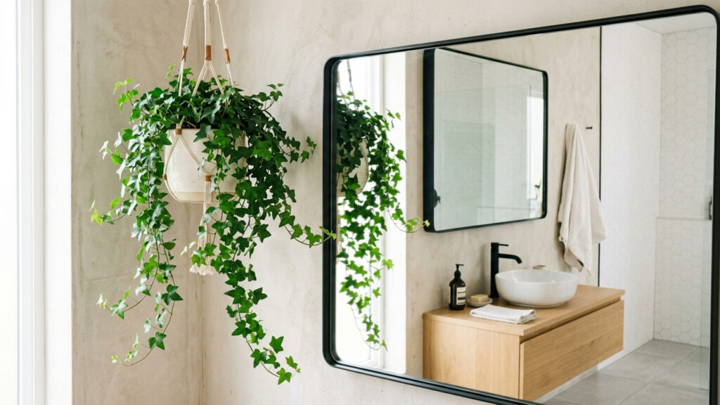 Essa planta trepadeira pendurada no banheiro suga a umidade do ar e corta de vez a proliferação das mosquinhas de ralo que irritam no chuveiro