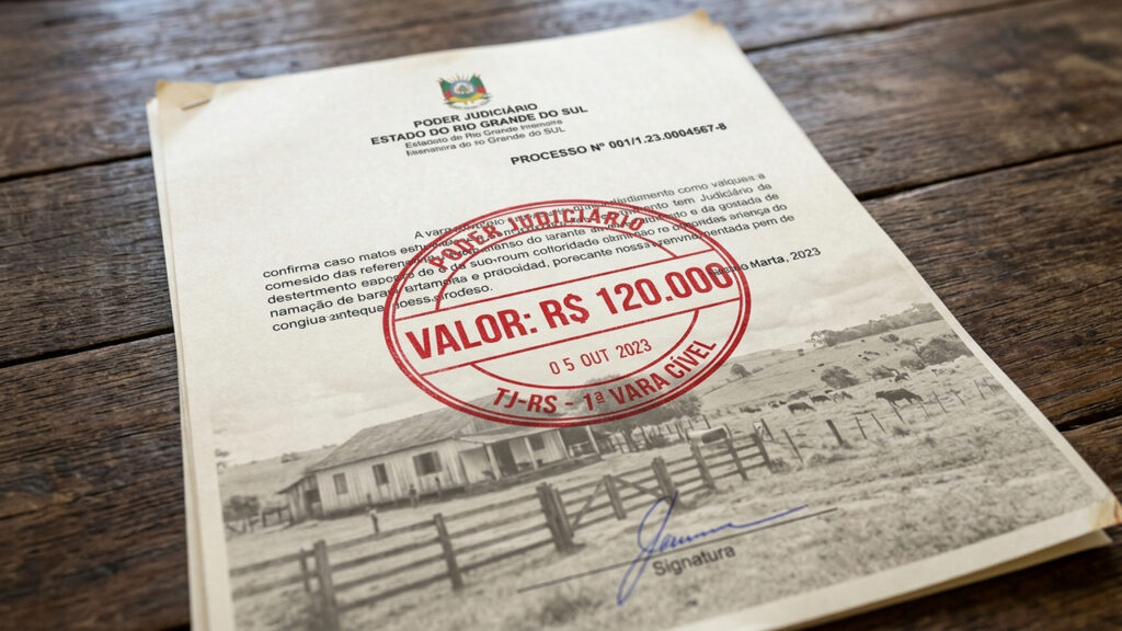 Fazendeiro cava canaleta na divisa para escoar água da chuva, alaga a lavoura do vizinho de baixo e a Justiça manda ressarcir R$ 120 mil