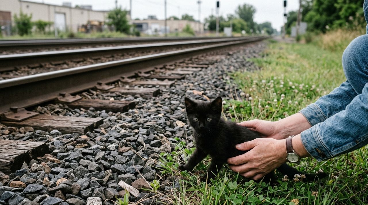 Choro de gatinho minúsculo faz desconhecidos pararem no caminho e mobiliza resgate emocionante